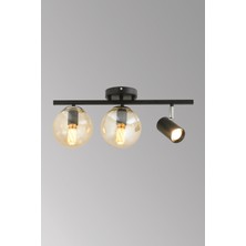Esslight Alen 3 Lü (Bal Glop Camlı) Salon Yemek Masası Üstü Hol Yatak Odası Avize