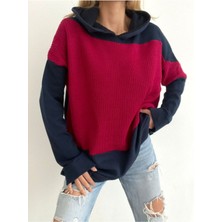 SHUGAA Kadın Kopüşonlu Triko Sweatshirt