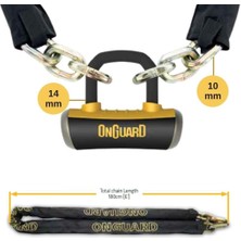 Onguard Mastiff Zincir ve 14 mm Boxxer Kilit 8019 Lx 180CMX10MM