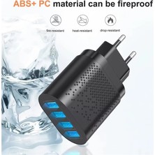Zuidid Hızlı Şarj Qc 3.0 4 USB Portlu 3.1A - 48W Çoklu Şarj Cihazı + Type C Kablo
