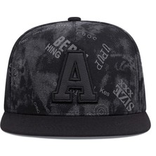 Lebaiqi Store Yeni Moda Harf A Işlemeli Graffiti Tarzı Hip Hop Şapkalar Çok Yönlü Retro Rahat Güneş Erkek Kadın Beyzbol - Seçenek Siyah-Ayarlanabilir (Yurt Dışından)
