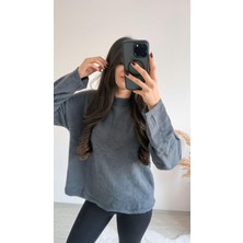 Susie Dik Yaka Basic Yumoş Kazak Antrasit