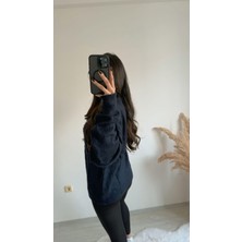 Stars Geniş Kol Basic Yumoş Salaş Kazak Lacivert