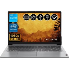 Lenovo Ideapad 1 15IAU7  İ3-1215U  40GB 128GB M.2 SSD 82QD00H0TXATL12 15.6" Freedos Taşınabilir Bilgisayar