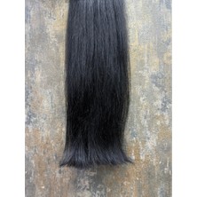 Halitcan Hair 70CM Dip Uç Bir Açık Siyah Renk(#1) Özbek Saçı  ,120GR 200ADET,  (100% Gerçek Insan Saçı)