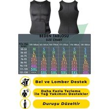 Spor Sauna Yelek - Egzersiz Için Tasarlanmış, Cırtlı Bel Desteği, Ekstra Terleme ve Performans Artışı, Vücut Şekillendirici (216)