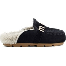 Mou Kadın Terlik/ Panduf ( Ev ) MU.FW431000A Bkbk Mou Wınter Bıo Slıde - Logo Black