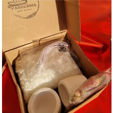 %100 Soya Wax Mum Yapım Seti (Rendelenmiş Soya Wax, Beton Mumluk, Fitil ,süs)