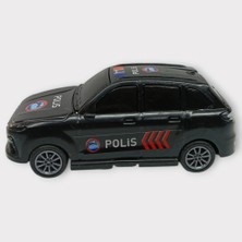 Bayraktar Plastik Çek Bırak Polis Arabası -Siyah Hatchback