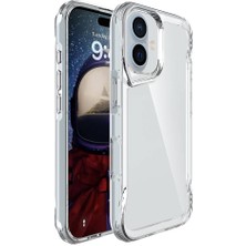 Prolysus Apple iPhone 16 Kılıf Kamera Çıkıntılı Koruyucu Kalın Kristal Şeffaf Kılıf