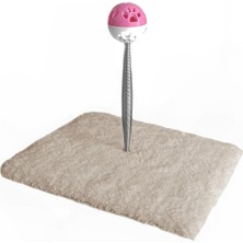 Markapet Yaylı Toplu Hacıyatmaz Kedi Aktivite Oyuncağı 16-20 cm Krem Rengi