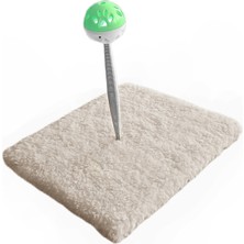 Markapet Yaylı Toplu Hacıyatmaz Kedi Aktivite Oyuncağı 16-20 cm Krem Rengi