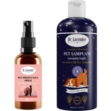 Dr. Lavender Antiseptik Pet Şampuanı 400 ml & Haşere Kovucu Tüy Bakım Spreyi 150 ml