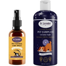 Dr. Lavender Lavanta Yağlı Antiseptik Pet Şampuanı 400 ml Deri Bakım Spreyi 150 ml