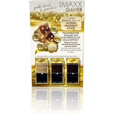 Maxx Deluxe Golden Beauty 24K Altın Içerikli Saç Boyası Seti - Kalıcı 1.0, Yoğun Siyah 50MLX2