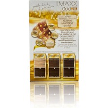 Maxx Deluxe Golden Beauty 24K Altın Içerikli Saç Boyası Seti - Kalıcı 6.0, Koyu Kumral 50MLX2