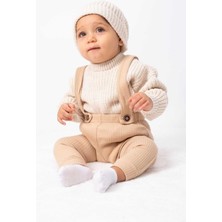 Bebicix Triko Kazak Oversize Esnek Salopet Bereli  Bebek Takım