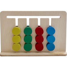 Ahşap Rubik Abaküs / 3+ Yaş / Montessori Eğitici ve Öğretici Renkli Ahşap Oyuncak / Güvenli ve Eğlenceli Çocuk Oyuncağı