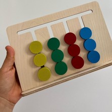 Ahşap Rubik Abaküs / 3+ Yaş / Montessori Eğitici ve Öğretici Renkli Ahşap Oyuncak / Güvenli ve Eğlenceli Çocuk Oyuncağı