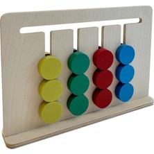 Ahşap Rubik Abaküs / 3+ Yaş / Montessori Eğitici ve Öğretici Renkli Ahşap Oyuncak / Güvenli ve Eğlenceli Çocuk Oyuncağı