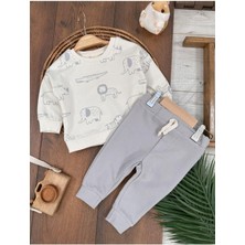 Bebicix Safari Baskılı Mevsimlik Erkek Bebek 2li Takım