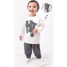 Bebicix Hi Baskılı Bereli Armalı Oversize Erkek Bebek Takım