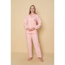 Sude Homewear Kadın Tavşan Desenli Polar Pijama Takımı