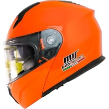 Mts 966 V2 Orange Çene Açılır Turuncu Kask