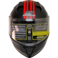 Mts 966 WX20 Red Çene Açılır Mat Siyah-Kırmızı Kask