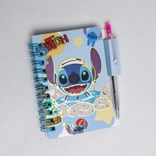 Sevimli Stitch Mini Defter Kalem Set