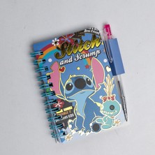 Sevimli Stitch Mini Defter Kalem Set