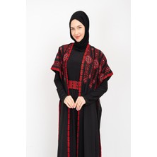 Zaytoon Tesettür Abiye Filistin Mirası Çift Taraflı Nakışlı Kraliyet Abaya