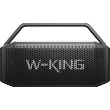 W-Kıng D9-1 Bluetooth Hoparlör 100W Boombox 40S Dinleme Ipx6 Kablosuz Stereo Tws Ses Bombası Siyah