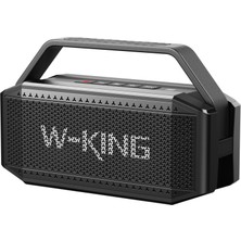 W-Kıng D9-1 Bluetooth Hoparlör 100W Boombox 40S Dinleme Ipx6 Kablosuz Stereo Tws Ses Bombası Siyah