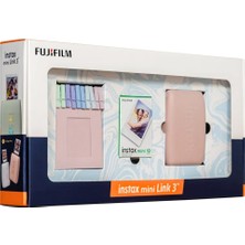 Instax Mini Link 3 Pembe Akıllı Telefon Yazıcısı Bundle Box