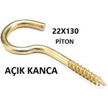 22 x 130 Piton - Açık Kanca ( 1 Adet Fiyatıdır )