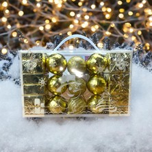 Piraye Gift 15 Li  Yılbaşı  Ağaç  Süsü Gold