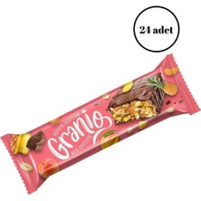 Granio Sütlü Çikolata Kaplamalı Yulaf Ezmeli Tropikal Meyveli Bar 40 gr x 24 Adet