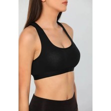 Destekli Büstiyer Sporcu Fitness Dikişsiz Çıkartılabilen Petli