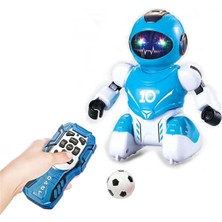 Uzaktan Kumandalı Futbolcu Robot Sesli ve Işıklı Şarjlı