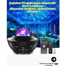 Yıldızlı Projektör Tavan Bulutsu Galaxy Lazer Işıklı Disko Topu Bluetooth Hoparlör Parti LED Lambası