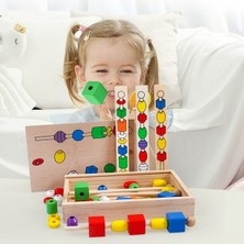 Circle Toys Ahşap Line Up Intellectual Beads Box