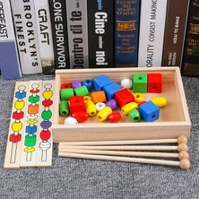 Circle Toys Ahşap Line Up Intellectual Beads Box