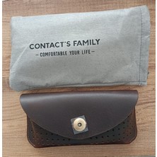 Contacts Family Hakiki Deri Güneş Gözlüğü Kılıfı
