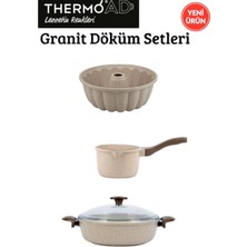 Thermoad 3'lü Vizon Set (Sosluk&sütlük-Kek Kalıbı-28 cm Karnıyarık Tenceresi)