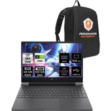 Hp Victus 15 Intel Core I5 12500H 48GB 512GB SSD RTX4060/8GB 144Hz 15.6" Fhd Fdos Taşınabilir Bilgisayar & Per4 Çanta B03C7EAPN342