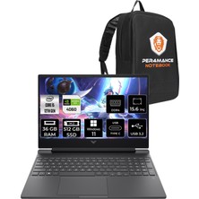 Hp Victus 15 Intel Core I5 12500H 36GB 512GB SSD RTX4060/8GB 144Hz 15.6" Fhd W11H Taşınabilir Bilgisayar & Per4 Çanta B03C7EAPN382