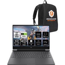 Hp Victus 16 Intel Core I7 13700H 64GB 1tb SSD RTX4070/8GB 144Hz 16.1" Fhd W11H Taşınabilir Bilgisayar & Per4 Çanta 8V898EAPN373