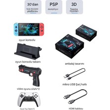 Sjgam M20 Pro Taşınabilir Retro Atari, Oyun Konsolu, IPS 7 Inç Geniş Ekran, Çift Kol, Çift Tabanca, 128 GB Bellek, 20.000'DEN Fazla Oyun, Tv'ye Bağlanabilme