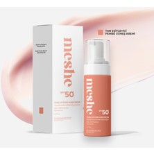 Meshe Spf 50+ Tone Up Pink Sunscreen Ton Eşitleyici Yüz Güneş Kremi 60 ml